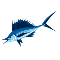 ai generiert schnell Segelfisch im ihr natürlich Lebensraum bunt Marine Leben, ai generativ png