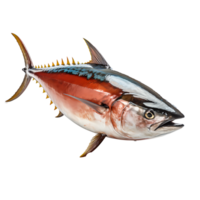 ai genererad vild bluefin tonfisk fånga av de dag, näringsrik protein för skaldjur entusiaster, generativ ai png