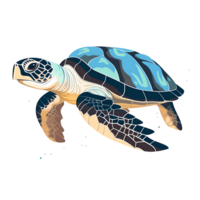 AI generated Serene Sea Turtle Swimming in Isolation Aquatic Wildlife Nature's Beauty in Marine Conservation, Generative Ai png