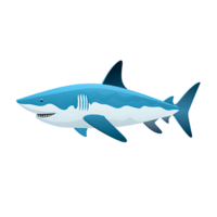 ai generado peligroso tiburón, el feroz depredador de el submarino mundo - acuático fauna silvestre, ai generativo png