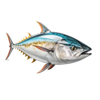 ai genererad vild bluefin tonfisk fånga av de dag, näringsrik protein för skaldjur entusiaster, generativ ai png