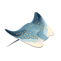 AI generated Underwater Elegance Stingrays Gliding Through the Exotic Ocean Depths, Generative Ai png