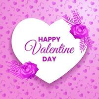 Valentine Day Greeting design with heart shape vector