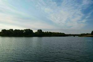 High angle View of Lake in Countryside photo