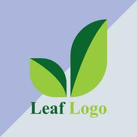 Organic leaf logo design service vector