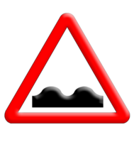 Bumps traffic sign isolated over transparent background png