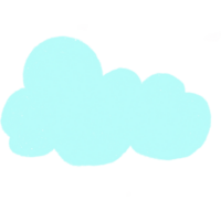 tekening wolken tekenfilm stijl png