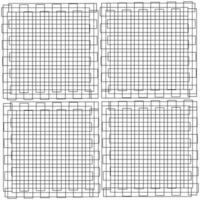 Black and white seamless square cell grid pattern background vector