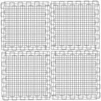 Black and white seamless square cell grid pattern background vector