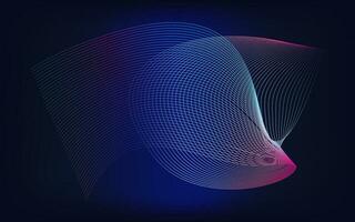Dynamic line wave colorful abstract vector