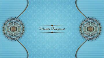 soft blue background, with mandala ornaments vector