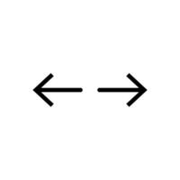 Vector line icon different direction arrow pointer graphic as a navigation element on your web page. Curved arrow vector symbolizes forward direction in business. Variation in orientation