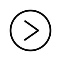Vector line icon arrow right provide clear direction and navigation cues. Next icon in the application interface indicates the progression of a task.