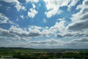 alto ángulo imágenes de caldecotta lago milton Keynes ciudad de Inglaterra, Reino Unido. foto