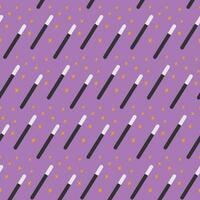 Seamless pattern of magic wand with decorative stars. Concept for wrapping, wallpaper or background vector