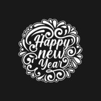 Happy New Year t-shirt design, happy new year 2024, typography, holiday, new Year t-shirt design, 2024 t-shirt, trendy, festival, T-shirt design fully vector graphics for t-shirt print design