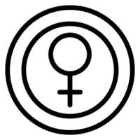 womens day line icon vector