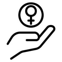womens day line icon vector