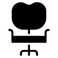 desk chair glyph icon vector