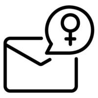 icono de línea de correo vector