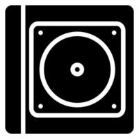 compact disc glyph icon vector