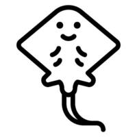 stingray line icon vector