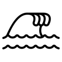 wave line icon vector