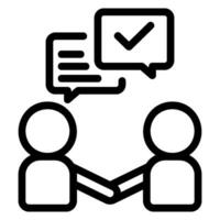 interview line icon vector