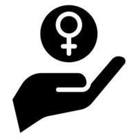 womens day glyph icon vector