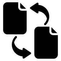 file transfer glyph icon vector