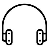 headphones line icon vector