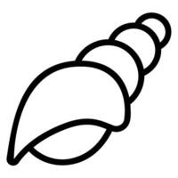 seashell line icon vector