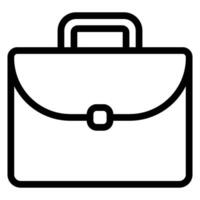 briefcase line icon vector