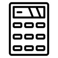 calculator line icon vector