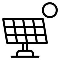 solar panel line icon vector
