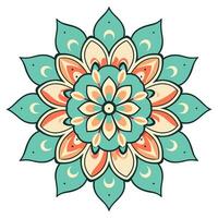 Colorful Mandala vector isolated on a white background