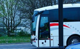 British Road and Traffic During Evening at Luton Town of England UK. April 26th, 2023 photo