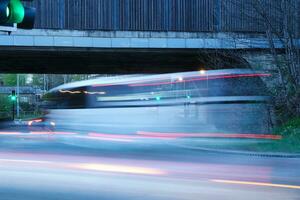 British Road and Traffic During Evening at Luton Town of England UK. April 26th, 2023 photo