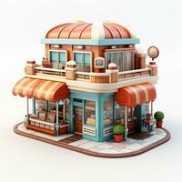 AI generated 3D miniature shop photo