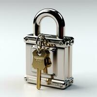 AI generated 3d model of padlock photo