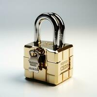 AI generated 3d model of padlock photo