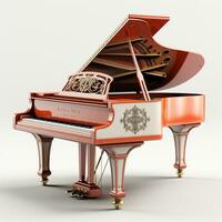 AI generated 3d model of Piano photo