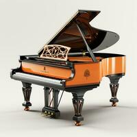 AI generated 3d model of Piano photo