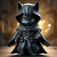 AI generated 3d ninja cute photo