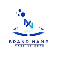 Letter NX blue Professional logo for all kinds of business vector