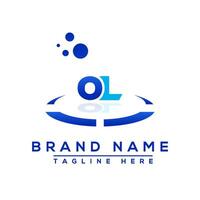 Letter OL blue logo Professional for all kinds of business vector