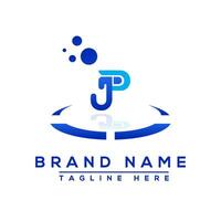 Letter PJ blue logo Professional for all kinds of business vector
