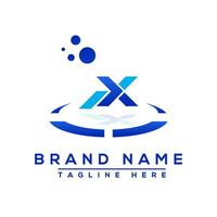 Letter PX blue logo Professional for all kinds of business vector