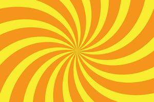 Abstract yellow spiral on orange background design spiral background vector