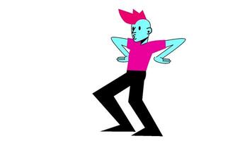 2d animated people funny dancing video